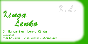 kinga lenko business card
